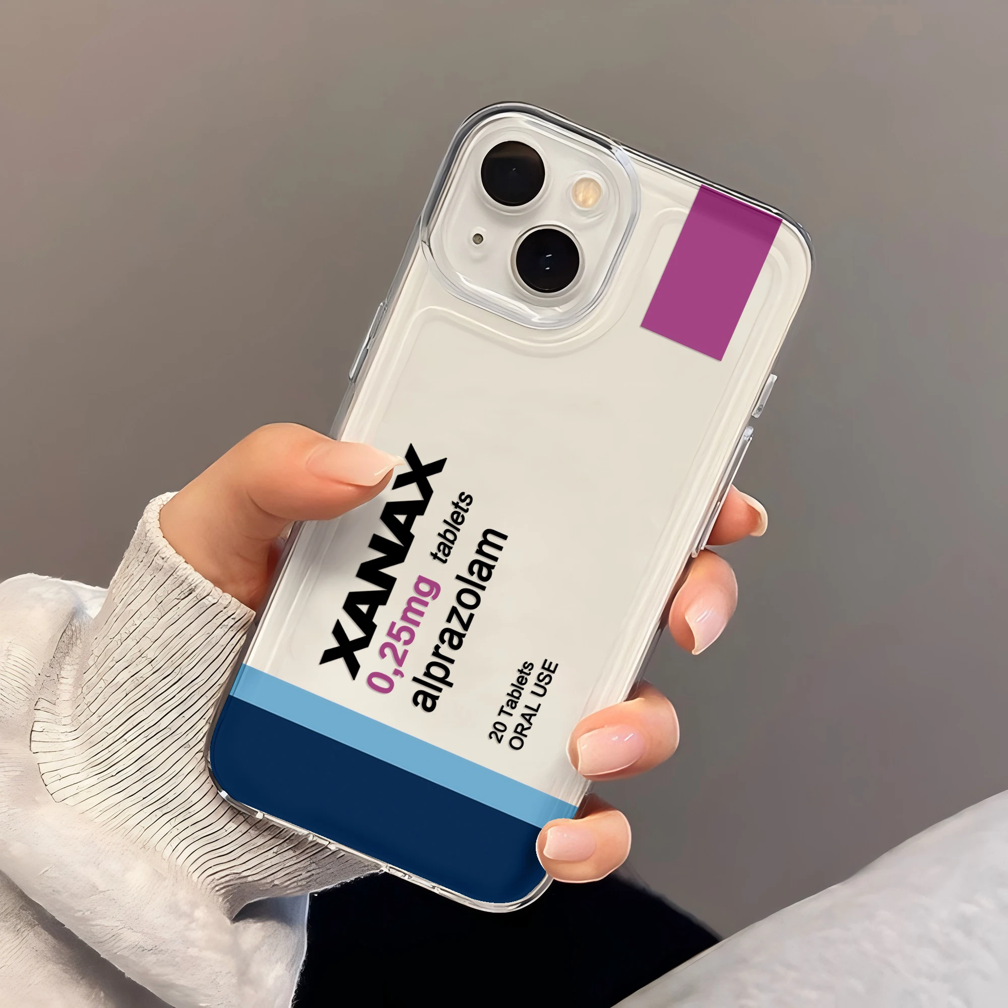 XANAX Transparent Soft TPU Back Cover Phone Case