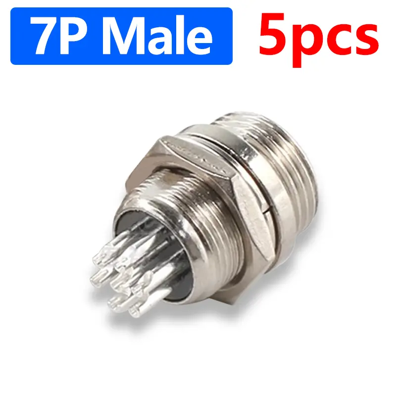 5pcs GX12 Aviation Connector 2 3 4 5 6 7 Pin Male Female M12 Connector Aviator Plug Socket image 14