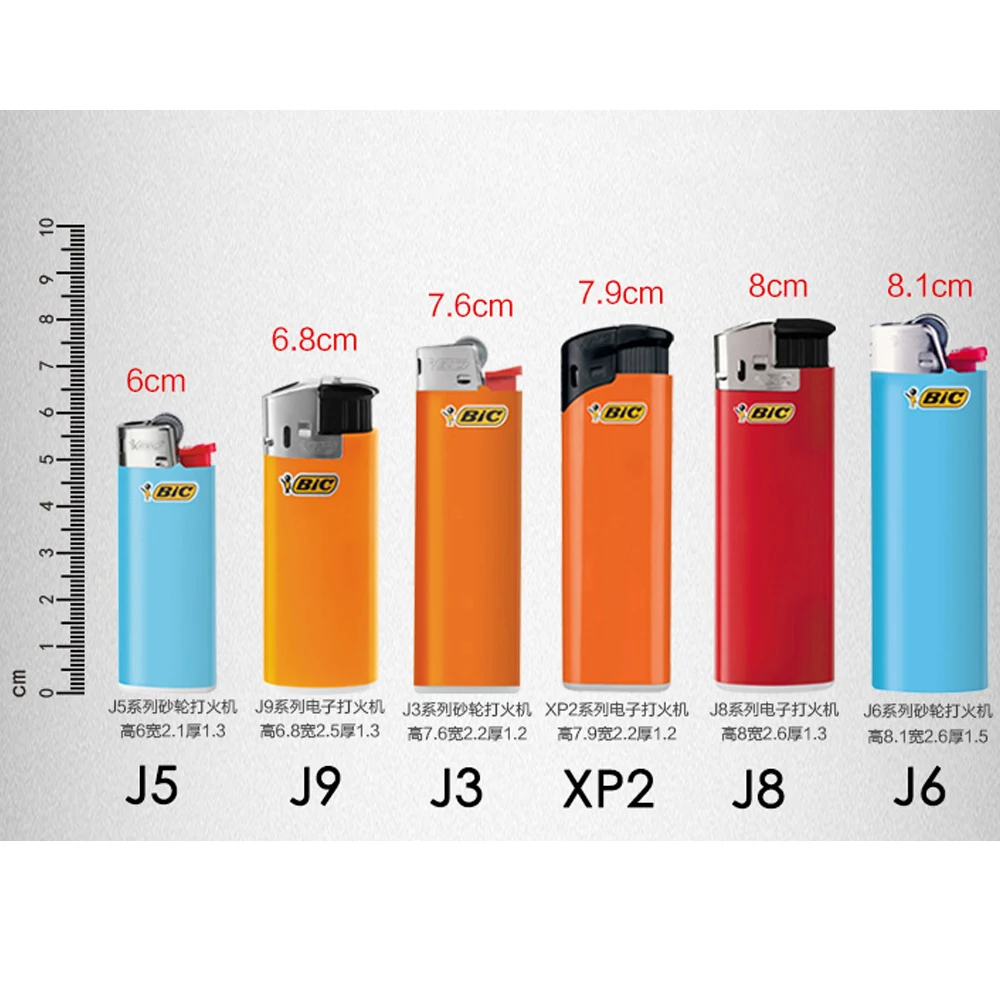 ブラックメタルケースBIC J6大型ライター装飾シェル保護カバー