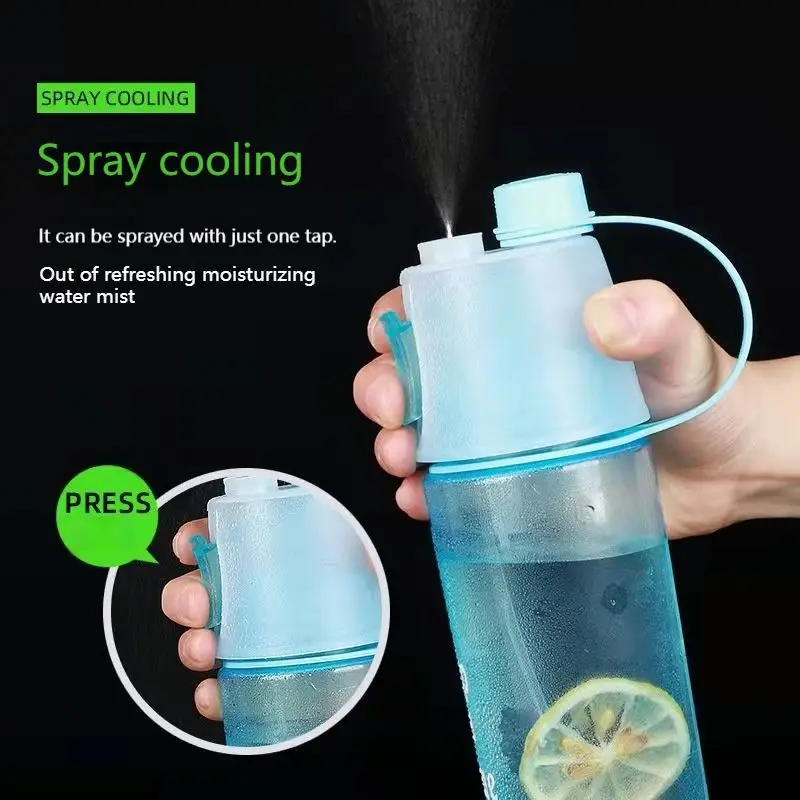 Летняя пластиковая бутылка для воды с распылителем спортивная чашка мультяшная