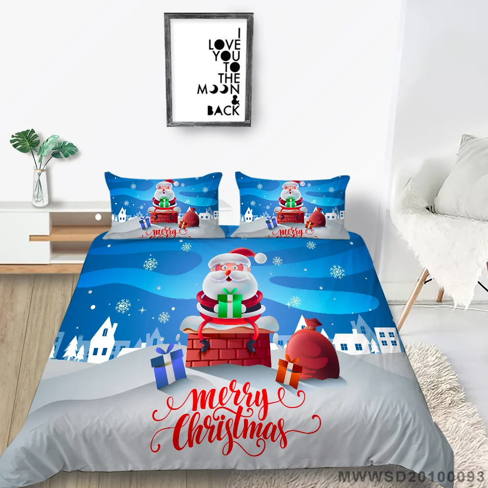 

Comforter Bedding Sets Christmas Pattern Duvet Covers Teens Single Size Home Textiles Bedroom Decor Bedspreads