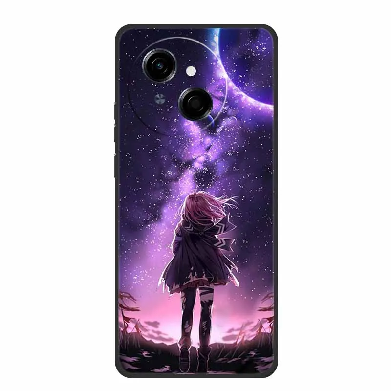 Tecno Spark Go1S Black Silicone Soft TPU Back Cover Case