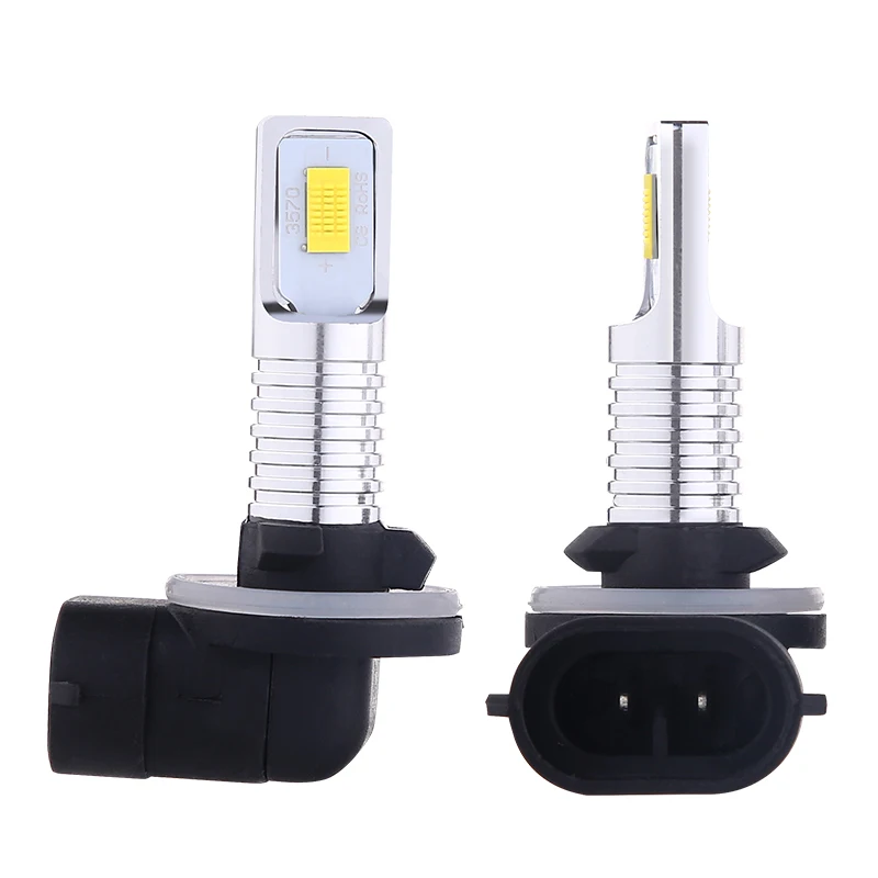 2Pcs H27 Led 881 Led Car Headlight H27W2 12000LM 6500K White Car Fog Light Front Head Driving Running Lamp Auto 12V H27W/2 H27W led car lights led lights led headlights led car headlights car headlamps