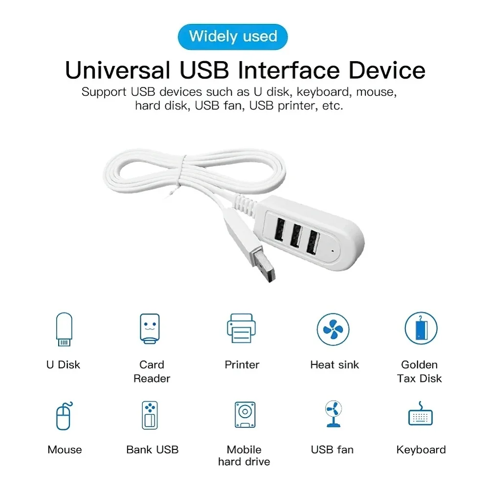 3 In 1 USB Splitter Multi Function Charger Hub