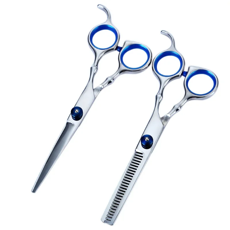 Dog Grooming Scissors safety round tips heavy duty titanium stainless steel up-curved