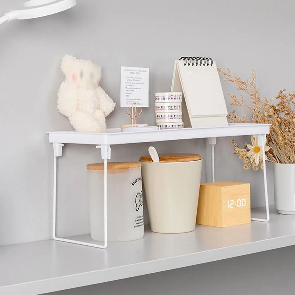 Home Closet Organizer Storage Shelf for Kitchen Rack Space Saving Makeup Organizer Wardrobe Decorative Shelves Cabinet Holders 4