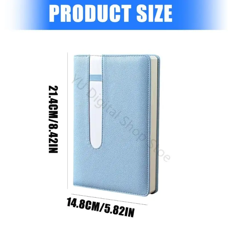 Blocco note aziendali per notebook in pelle PU 96BA con 130 fogli foderati con slot per penne elastiche - immagine 4
