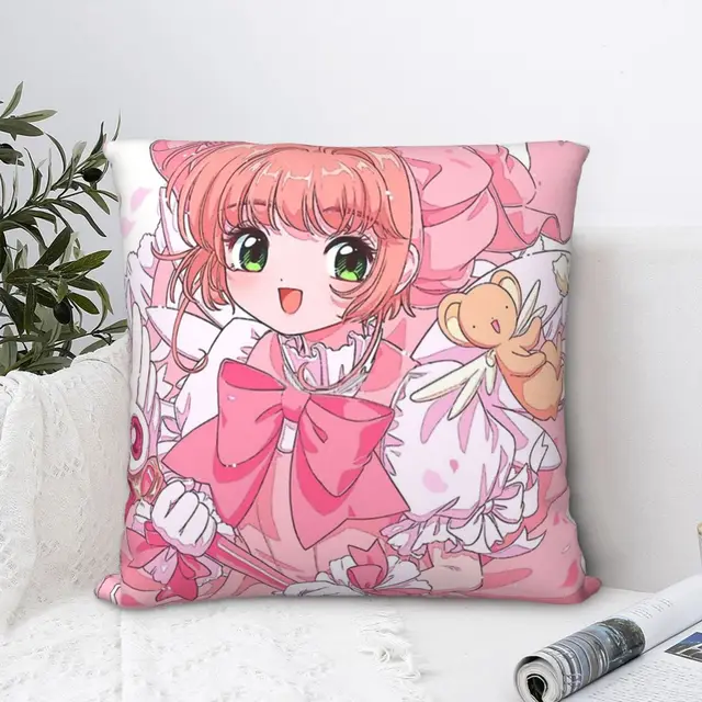 벚꽃 마법의 소녀 베개 케이스와 카드 캡터 사쿠라 애니메이션 배낭으로 꿈꾸는 세상으로