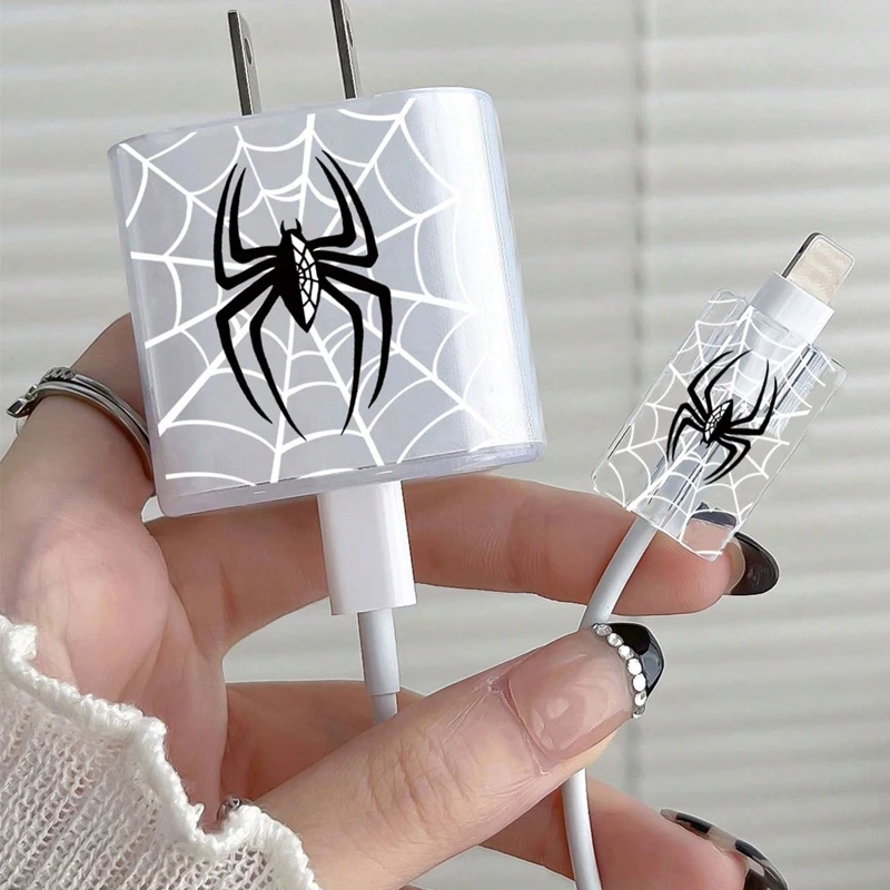 Charger Spider Case for Apple iPhone Data Wire Winder Cable Protectors Port 18W 20W 1Set cable protector cable wire protector charger protective cover charger protector charger protective case phone adapter protector