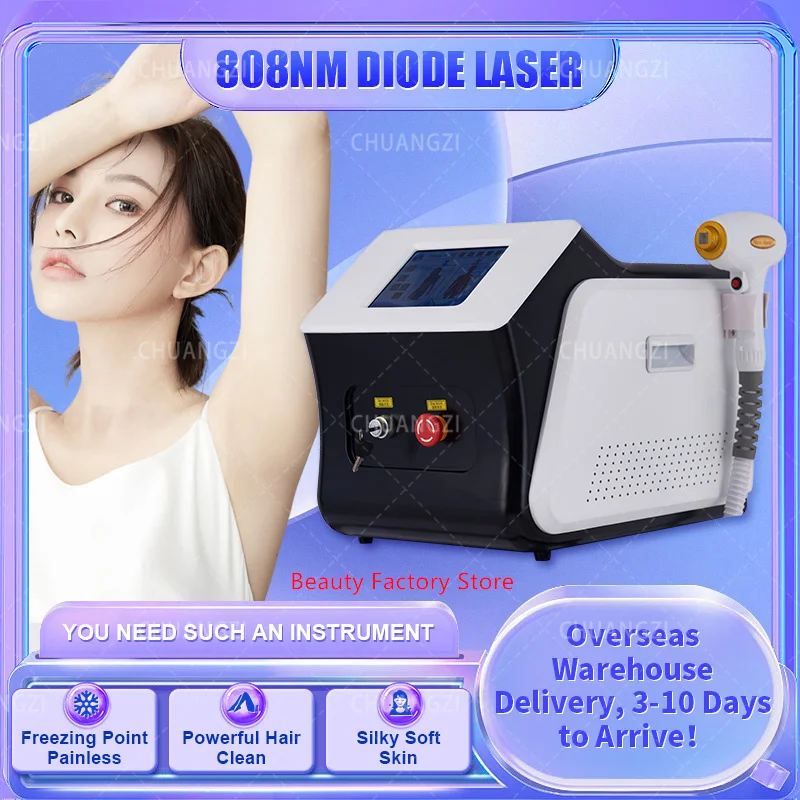 

2024 New Painless 808 Diode Laser Hair Removal Machine 2000W High Power Ice Platinum 3 Wavelength 755 808 1064 for Salon Beauty