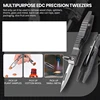Tweezers Multitool, Precision Tweezer With Pocket Knife, 2 In 1 Titanium Tweezers For Craft,Soldering 5
