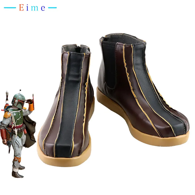 Boba Fett Cosplay Shoes Pu Leather Shoes Stivali Di Carnevale Di Halloween Cosplay Prop Custom Made