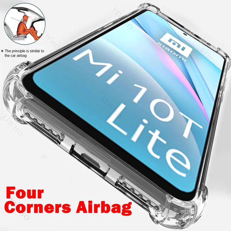 Phone Case for Xiaomi Mi 10T Lite 5G M2007J17G Thickened Transparent Shockproof Anti-scratch Cover