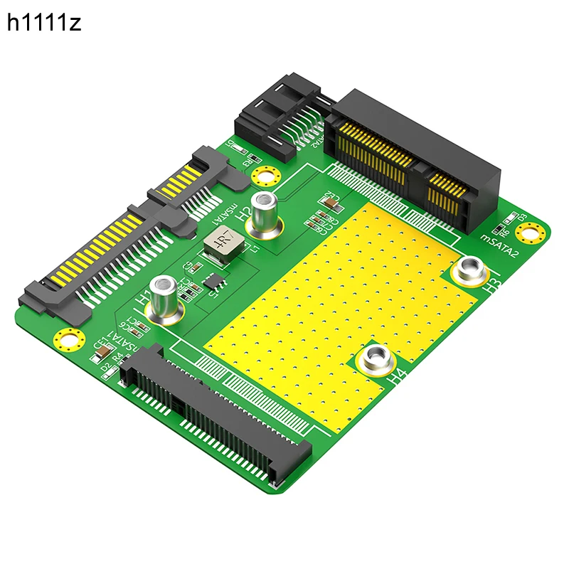 

Dual mSATA to Dual SATA3 Adapter Converter Board External mSATA SSD to SATA3.0 6Gbps Expansion Card for Half/Full Size mSATA SSD