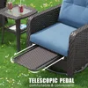 Foldable 3-Piece Patio Bistro Set with Folding Rattan Chairs and Round Table - Small Outdoor Furniture for Balcony, Garden, 3