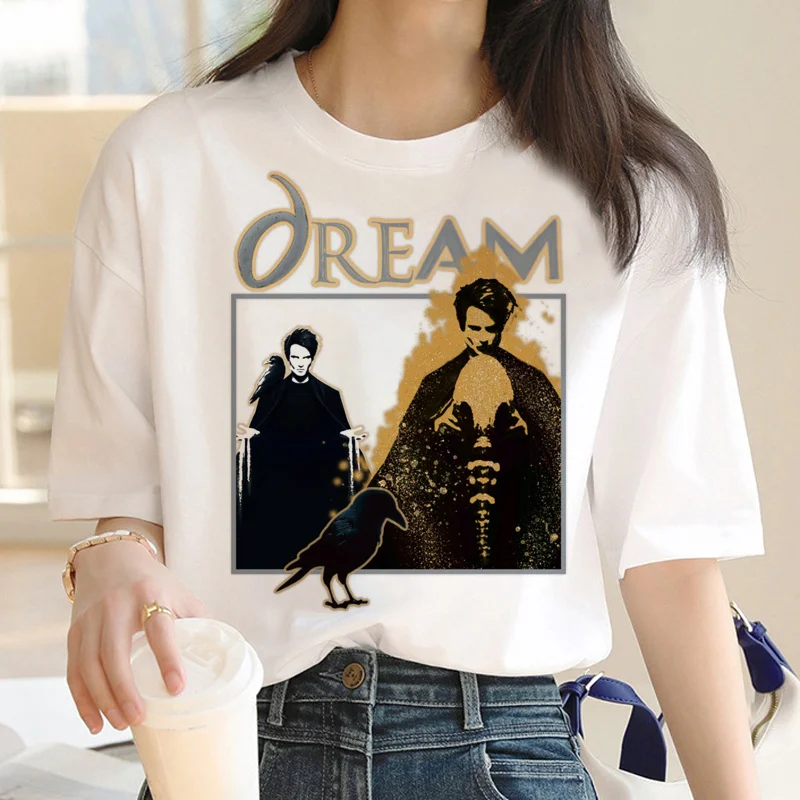 

Футболка sandman мужская белая, топ, футболка, эстетическая уличная одежда
