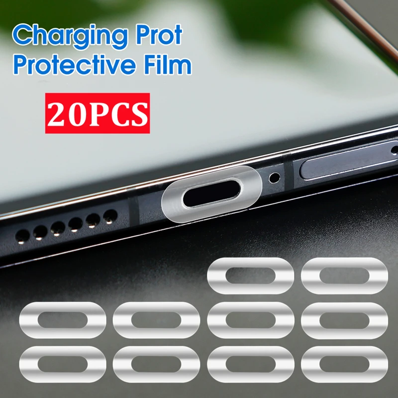 10/20PCS Charging Port Protective Film Sticker For iPhone 13 12 Pro ios Samsung Xiaomi Universal Micro-USB Type-C Protector Film 1