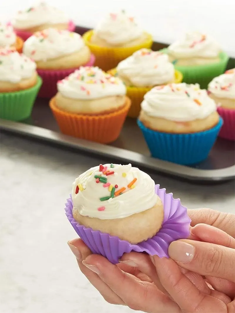 10/20/50Pcs Silicone Cupcake Baking Cups, Reusable Non-Stick Muffin Liners, Heat-Resist... - SKU SCBC1529 - UGI Packaging