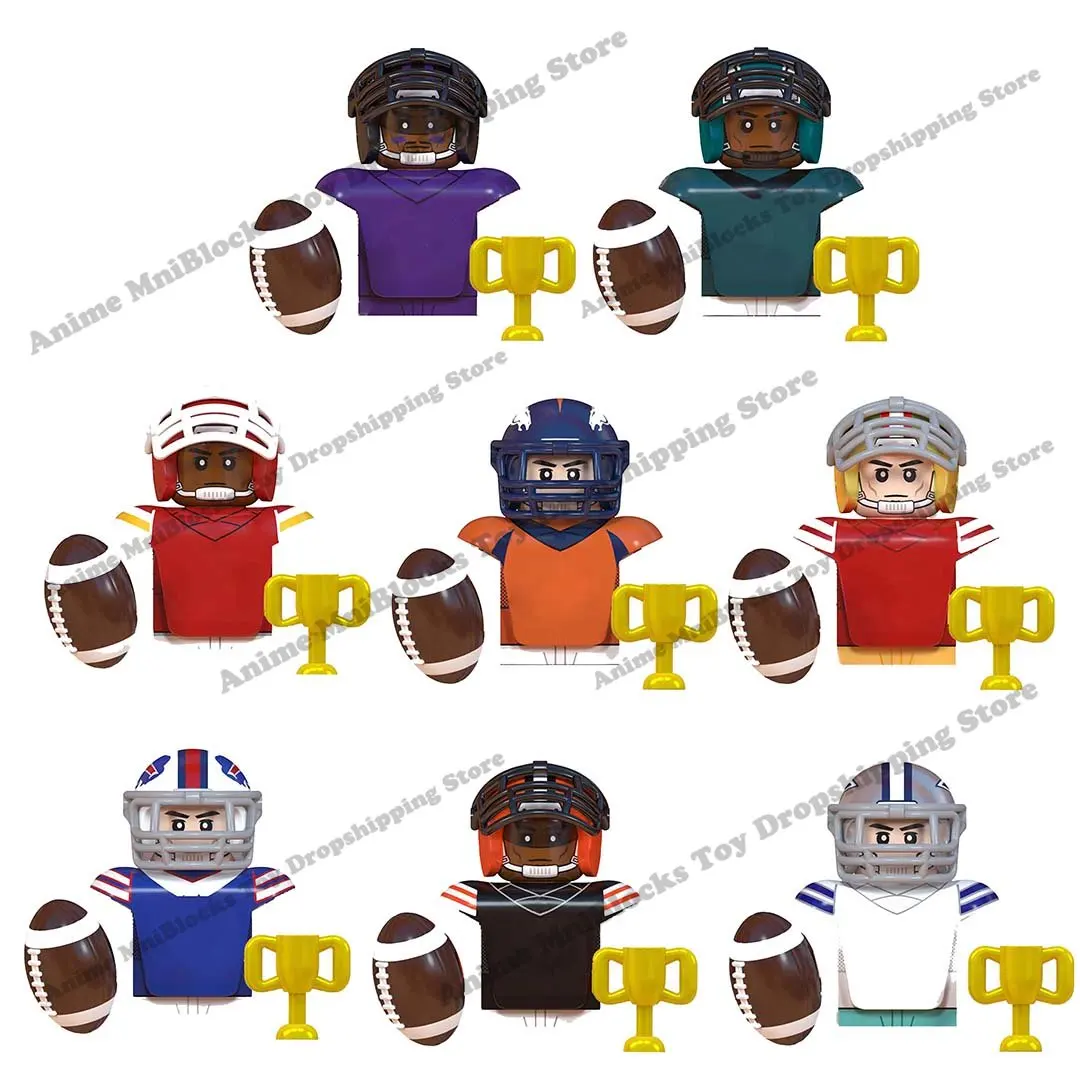 

WM blocks WM6133 Rugby Team Popular sport games Character Collection Mini Action toy Figures Building Blocks Toys gifts for Kids