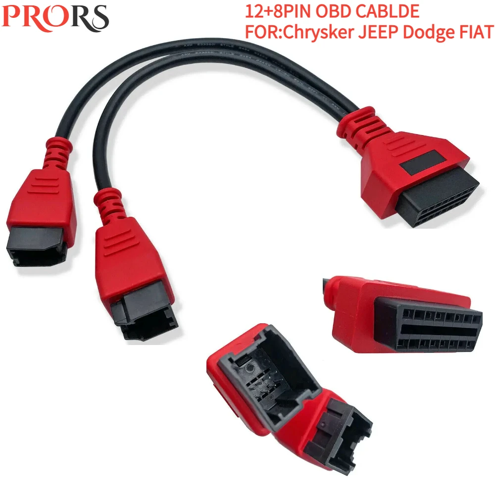 

Новейший кабель для Chrysler 12 + 8-контактный разъем для Autel MaxiSys Elite MS908 OBD 16-контактный интерфейс для Dodge Xuanyu Jeep Fiat