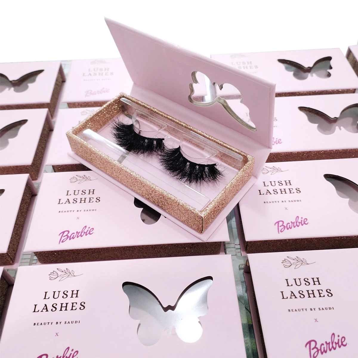 Lashes Box Case With Tray Wholesale Eyelashes Cases Packaging Russian Lashes Eyelashes Box Package Custom Logo Bulk Supplier 6