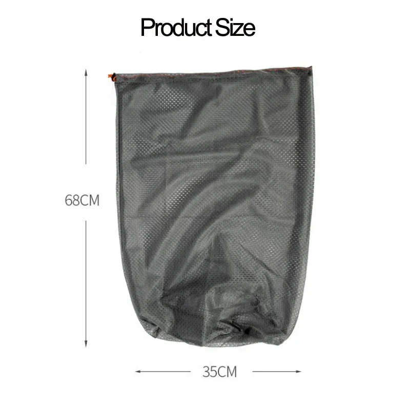 Home Clothing Down Quilt Foldable Mesh Storage Bags Hanging Organizers Sleeping Bag Compression Drawstring Sack Wardrobe Pouch 2