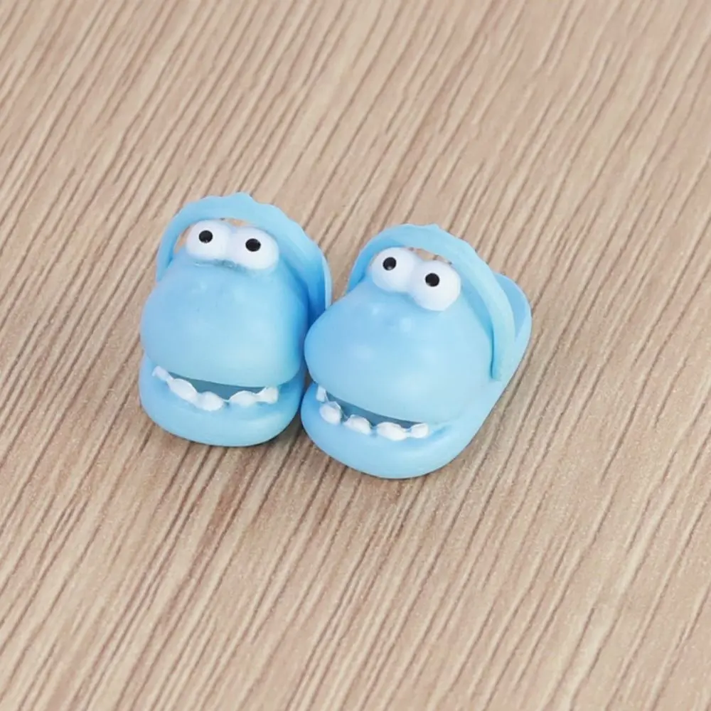 1 Pair Round Toe Ob11 Doll Slippers Mini Simulation Mini Dinosaur slippers Cartoon Silicone Silicone Dinosaur slippers
