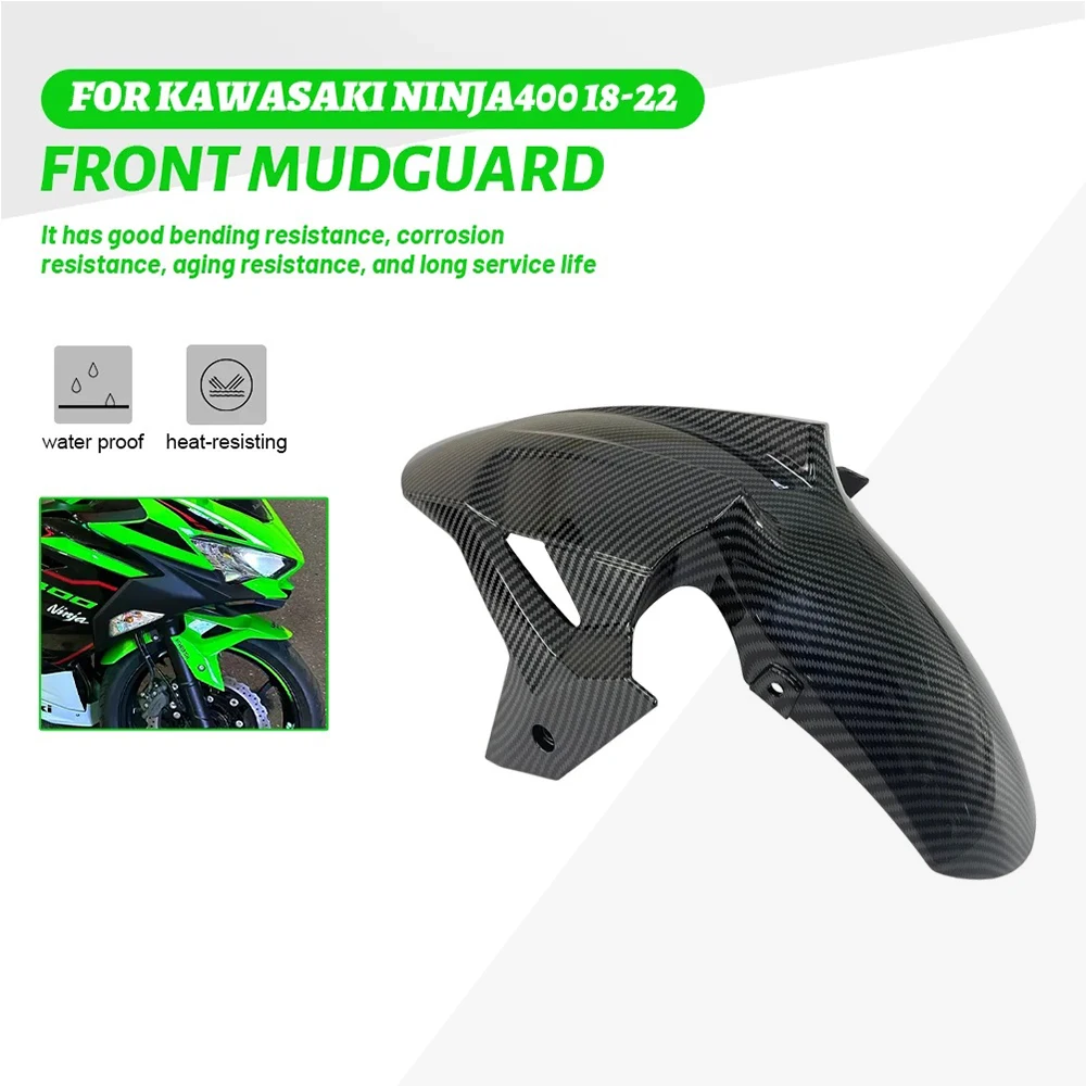 

Motorcycle Front Fender Mudguard Fairing For Kawasaki Ninja400 2018 2019 2020 2021 2022 Accessories Dust Splash Protection