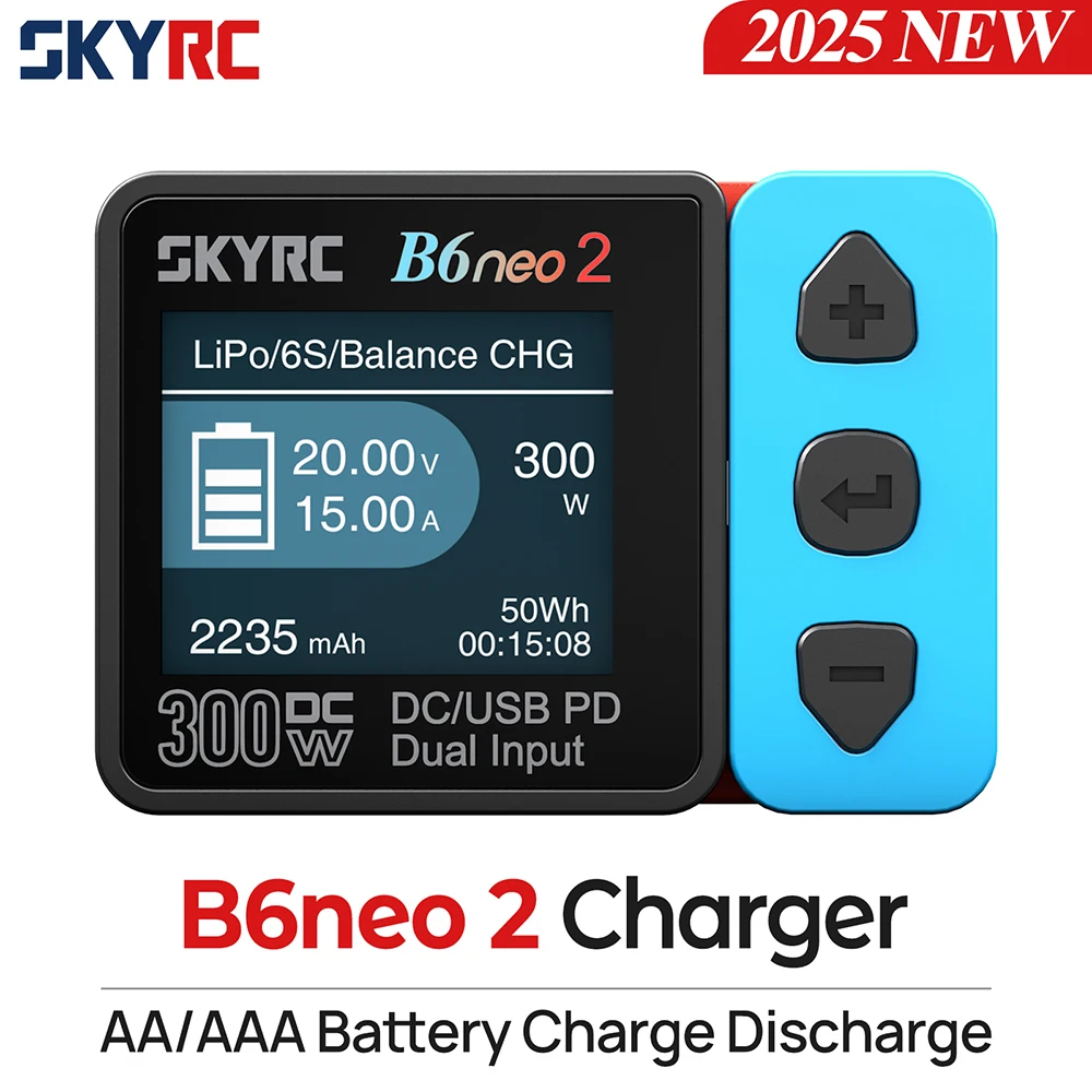 SKYRC B6neo 2 Smart Charger Multi-Function DC 300W PD 80W LiPo LiFe Lilon LiHV NiMH NiCd Pb Battery