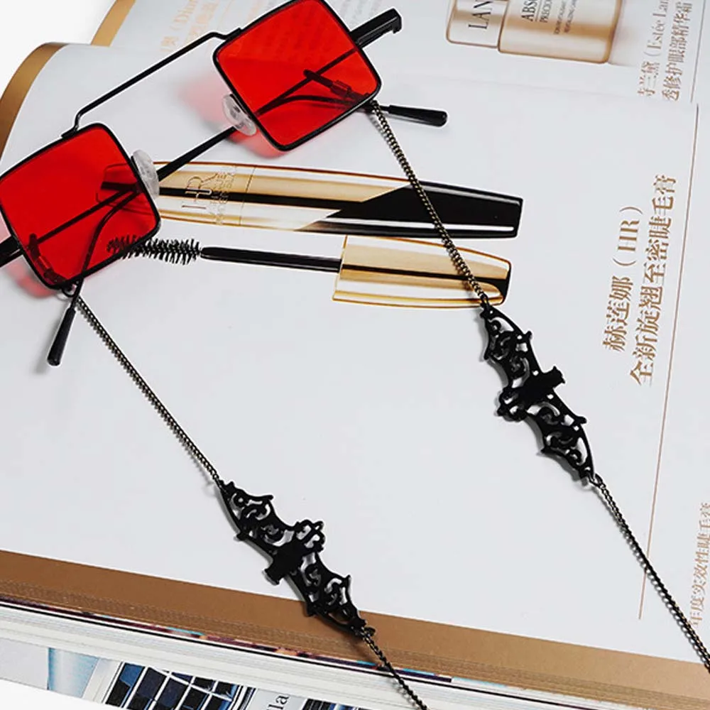 

Non-slip Trendy Retro Hollow Black Bat Copper Sunglasses Strap Glass Chains Mask Lanyard Holder Cord
