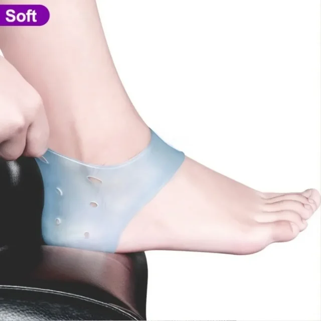 2PCS Heel Cushion Gel Heel Protector for Plantar Fasciitis Achilles Tendonitis Bone Spur Aching Feet Relieve Pain Pedicure Tools 4