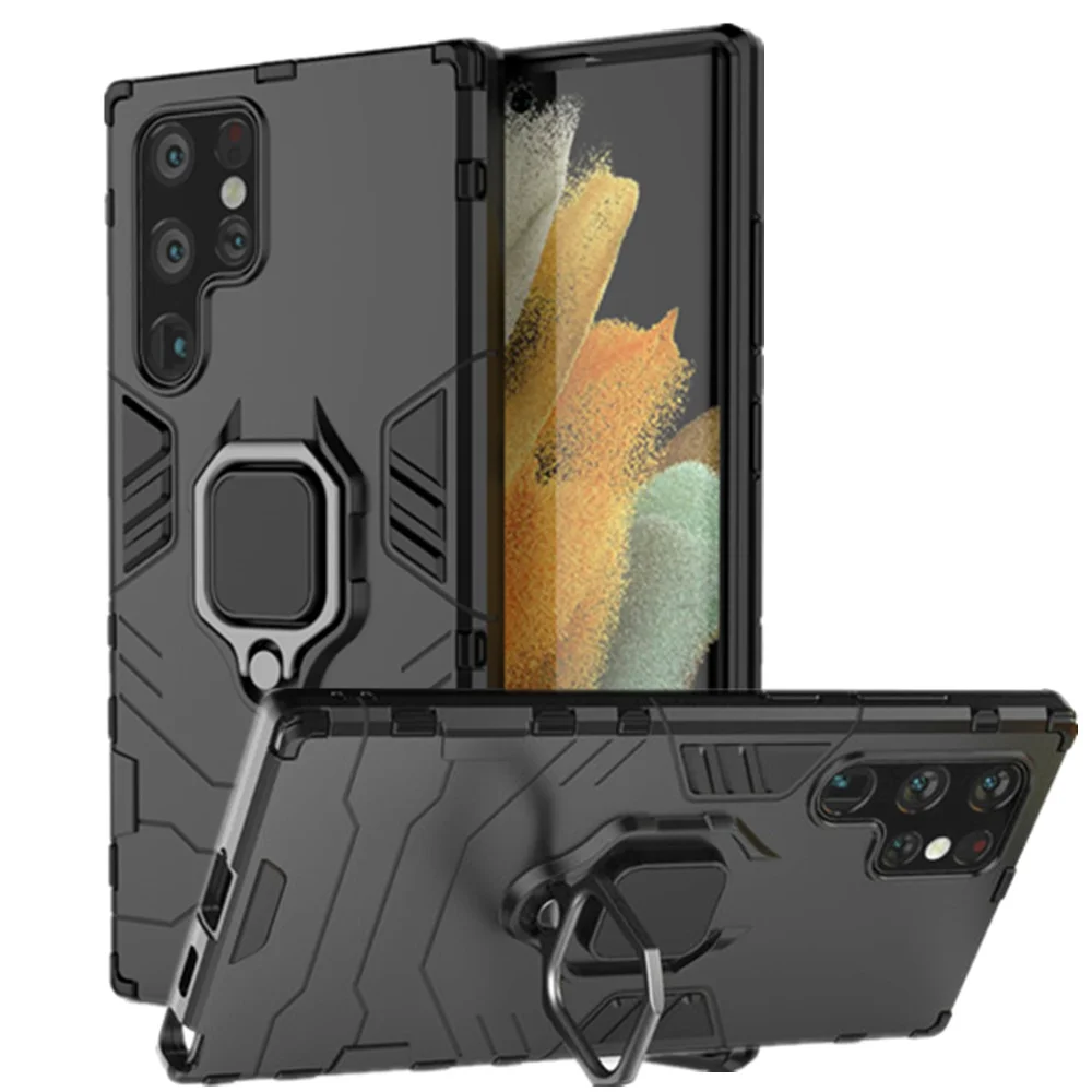 For Samsung S22 S21 Ultra Plus Case 4 In 1 Funda On The For Galaxy Note 20 Ultra A53 A13 A32  A52 A72 A12 A21S A52S Ring Stand