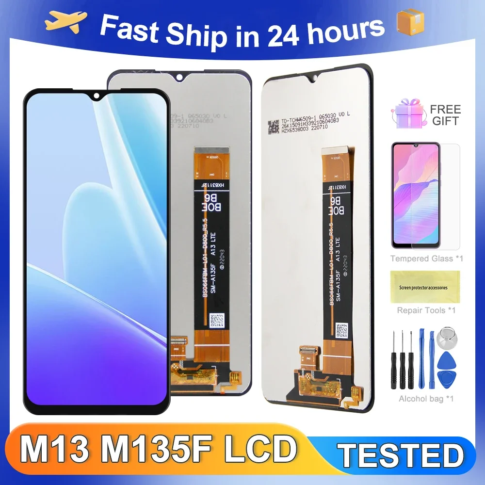 

M13 6,6 ''для Samsung для M135 SM-M135F/DSN ЖК-дисплей сенсорный экран дигитайзер в сборе Замена