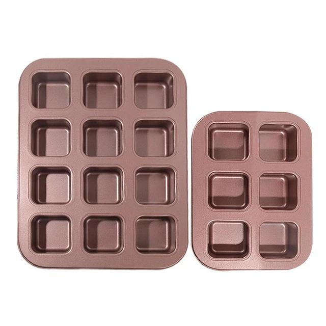 Divided Brownie Pan Nonstick Carbon Steel Baking Mold Pans With 6/12 Grids  Chocolate Dessert Cake Mold Kitchen Baking Pan - AliExpress