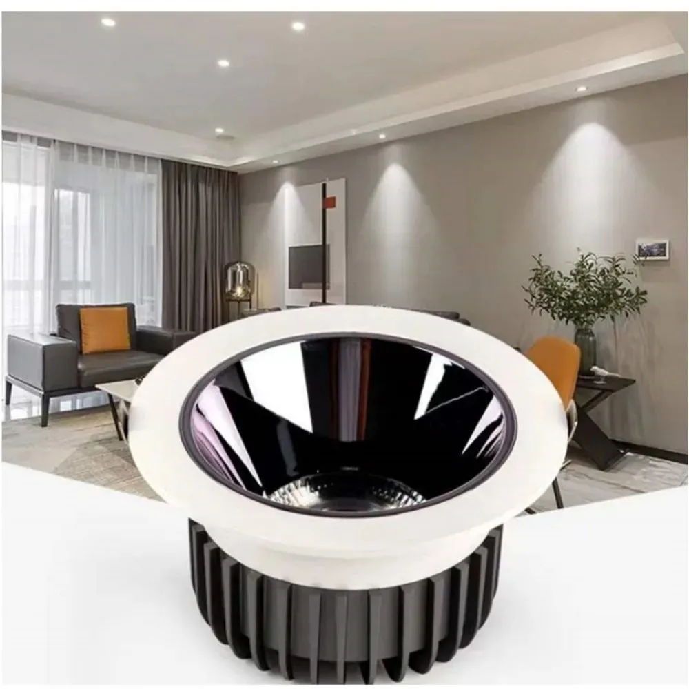 원형 LED 다운라이트 IP65 방수 눈부심 방지 SIM 5W 7W 15W 24W 34W 알루미늄 AC85-265V 욕실, 주방, 발코니에 적합