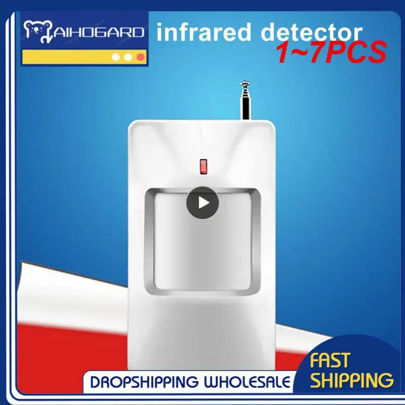 

1~7PCS Wireless Intelligent PIR Motion Sensor Alarm Detector For GSM PSTN Home Burglar Alarm System Security Built-in antenna