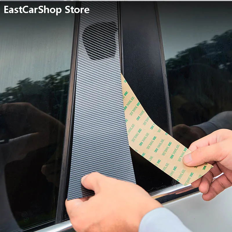 For Volvo S60 2019 2020 2021 2022 Car Central Middle Column PC Window Trims B C Pillar Strip Sticker Accessories Cov
