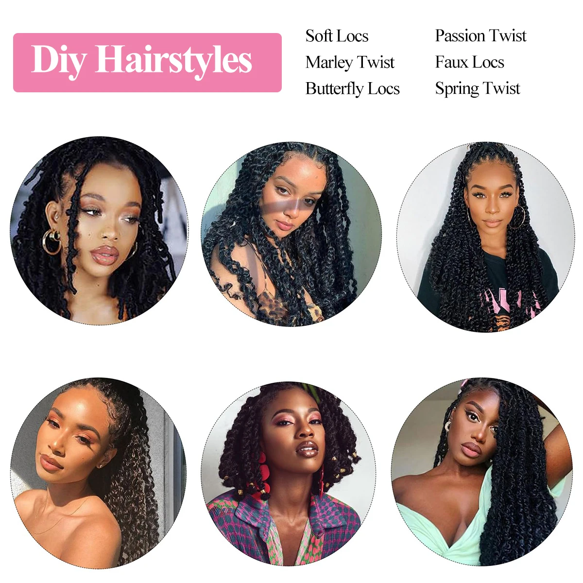 Afro Kinky Hair Pre Stretched Afro Kinky Twist Hair Braiding Hair Kinky Twist Crochet Braids Synthetic Hair Extensions For Women 5
