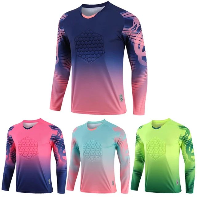 Soccer Jersey Set Men Blank Football Goalkeeper Training Suits Quick Dry  Soccer Sports Kits Goalkeeper Uniforms Sponge Protector - Soccer Jerseys -  AliExpress