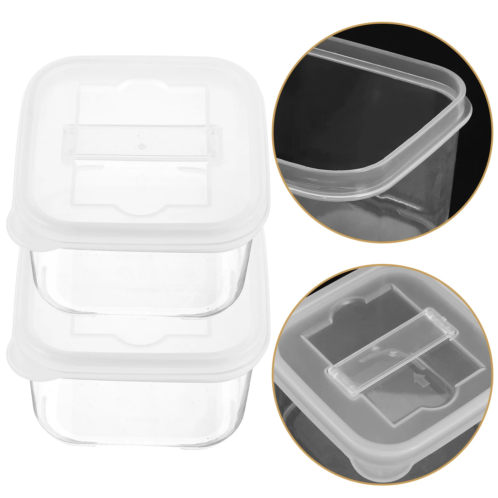 

4 Pcs Container Sample Box Food Containers With Lids With Lids with Lids Plastic Mini Preservation Boxes