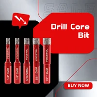 Focstol 5pcs Diamond Drill Core Bit Hole Saw Drill Bit for Ceramic Marble Tile Granite Hole Saw Drill Core Bit