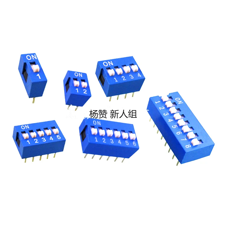 

100PCS Slide Type Switch Module 2 3 4 5 6 7 8 10PIN 2.54mm Position Way DIP Blue Pitch Toggle Switch Blue Snap Switch For PCB