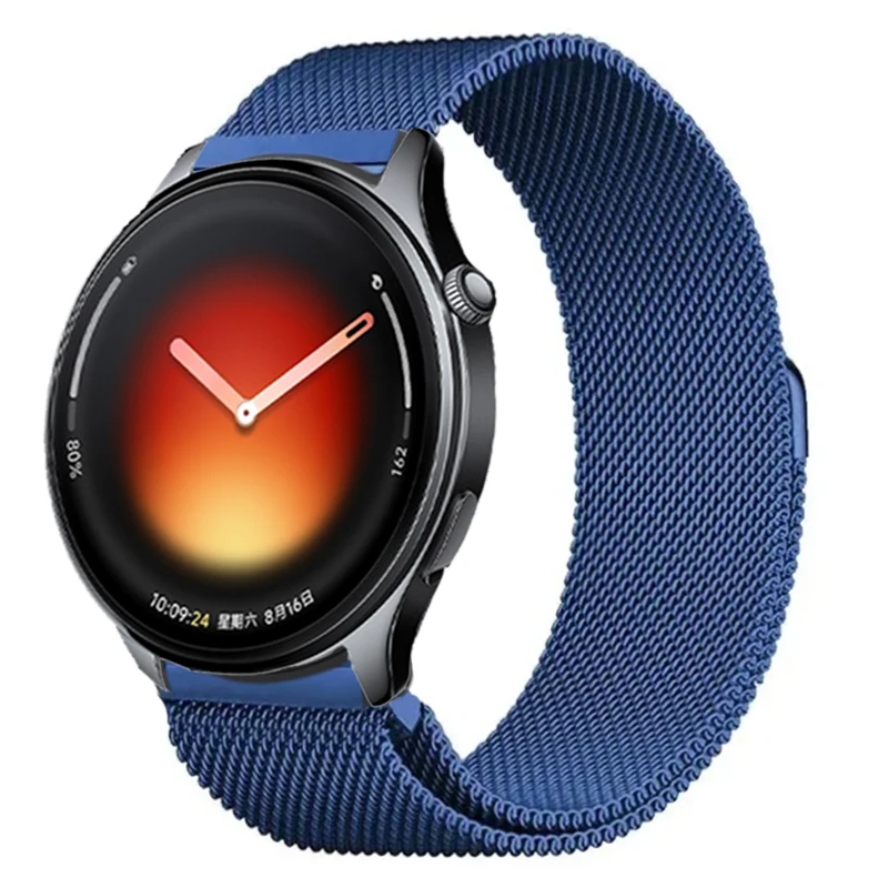 Sleek Stainless Steel Milanese Strap - 22/20mm Metal Band, Color 2