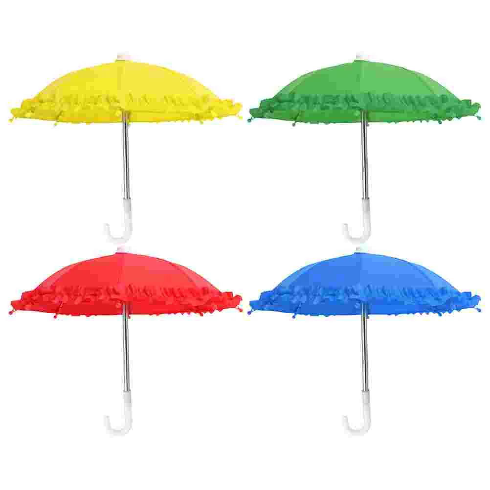 

4 Pcs Lace Toy Umbrella Decorative Umbrellas Children’s Toy Props for Polyester Adorable Kids Accessories Baby Childrens