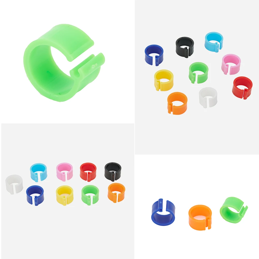 Pack Of 100 Pcs   ,Bird Rings Multicolor Colorfu Leg Bands For Pigeon Parrot Finch Canary Hatch Chicks Bantam Poultry Bayonet