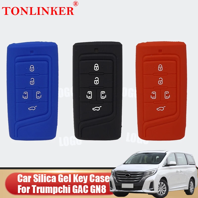 

TONLINKER чехол для автомобиля из силикагеля для Trumpchi GAC GN8 2020 2021, чехол-держатель, удаленный Стайлинг автомобиля, аксессуары для ключей