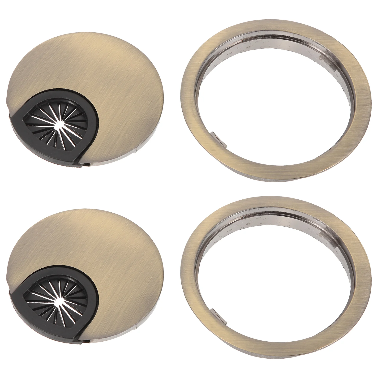 

2 Pcs Washers Desktop Cable Hole Cover Organizer Wire Grommet 60mm Round Storage Office