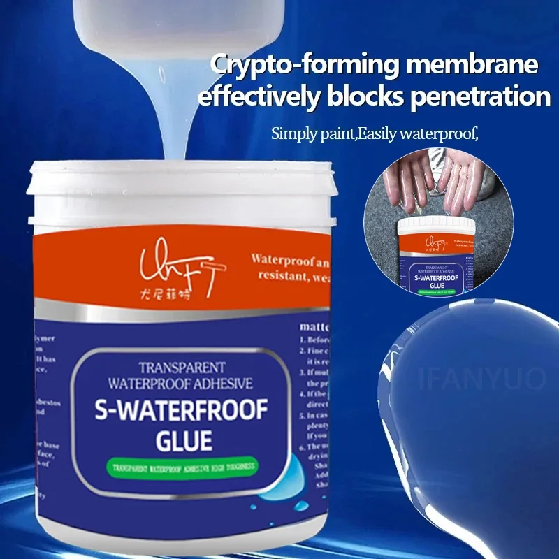 300g Transparent Waterproof Sealant Adhesive for Exterior Walls Leak Proof Coating Bathroom Floor Crack Sealing Mold Proof Coat waterproof sealant