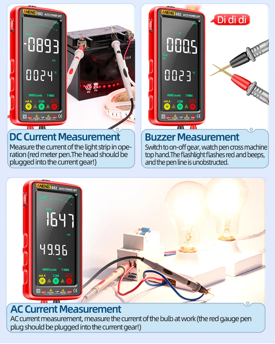 Multimetre,Color Screen T--multimètre Numérique Intelligent T5, Mini Testeur Professionnel