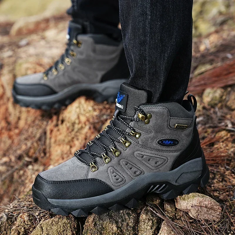 Unisex Men's Hiking Shoes Women Mountain Climbing Boots Wear-resistant Trekking Men Walking Sneakers Winter 4